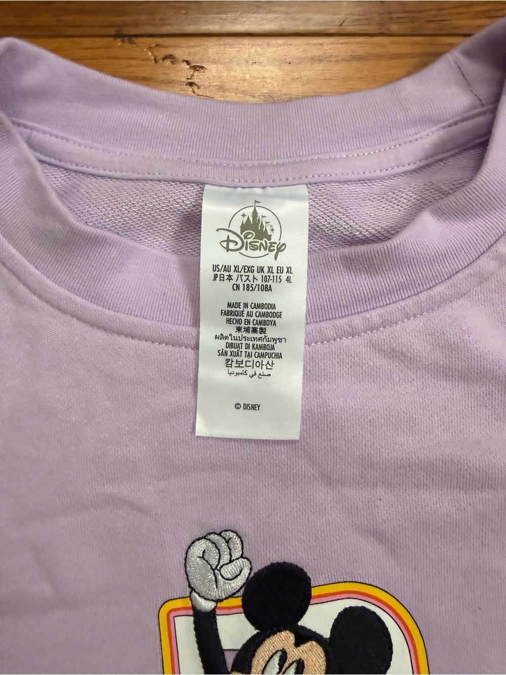 Walt Disney Worls ‘Play in the Park’ Mickey Mouse Embroidered Crewneck - Picture 4 of 7